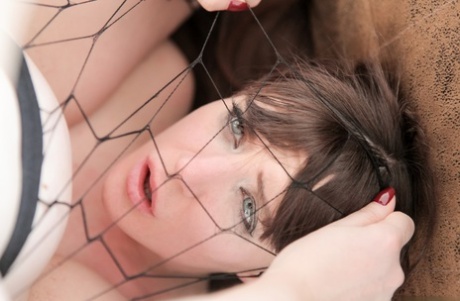 British lesbians Misha Cross and Samantha Bentley have sex on a futon 86610184