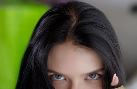 Gorgeous brunette teen Ariana Mun models totally naked in a confident manner 86424356